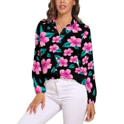 Vintage Flower Print Loose Blouse Irises by Van Gogh Simple Oversized Blouses Woman Long-Sleeve Cute Shirts Autumn Graphic Top