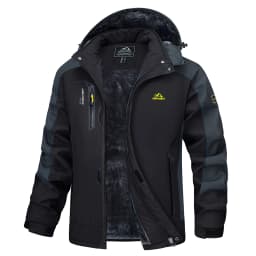 MAGCOMSEN Men's Ski Jacket Winter Warm Wool Parka Warm Thick Coat Windproof Rainproof Snowproof Hiking Men's Snowboard Jacket