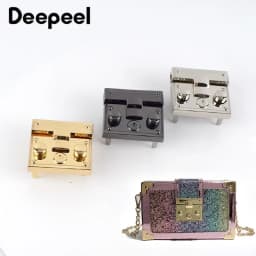 2/5Pcs Deepeel 40X45mm Metal Snap Lock Handbag Clasps Closure Buckle DIY Purse Twist Turn Locks Bags Replacement Accessories