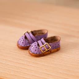 Doll Double Button Fashion Sandal Shoes Cowhide Flat Shoes With Hole For Blythes, Ob22 24, Ymy, Licca, Azones, Ob24, Fr Doll