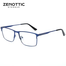 ZENOTTIC Titanium Progressive Prescription Glasses Men Square Anti Blue Light Photochromic Eyewear Optical Myopia Eyeglasses