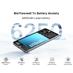 Global Version DOOGEE Note 58 8GB RAM 128GB ROM 6.75" HD+ 90Hz IPS Screen 6250mAh Large battery NFC Android 15 Smartphone