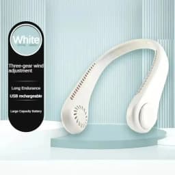 Portable Bladeless Neck Fan 5000mAh Rechargeable Personal Cooling Fan 5-Speed Quiet Wearable Fan for Travel Sports Outdoor