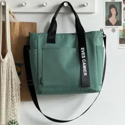 New Casual Tote Large Capacity Shoulder Bag Nylon Waterproof Canvas Handbag Simple Fashion Messenger Bags for Schoolgirl