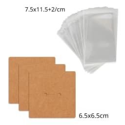 50Pcs 6.5x6.5cm Rings Case Display Card Holder for Earrings Jewelry Packaging Wholesale Small Business Supplier Bags Available