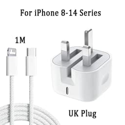 PD 40W For Apple Fast Charger For iPhone 17 Air 16 15 14 13 12 11 Pro Max Type C Quick Charging Data Cable UK EU Plug Adapter