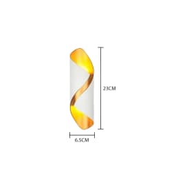 Modern Nordic Spiral Design LED Wall Lamp 6W 3000K Indoor Outdoor Waterproof Sconce Light for Home Decor
