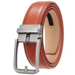 Plyesxale Real Leather Belts For Men Mens Belts Luxury Ratchet Dress Belt With Automatic Buckle Retro Waist Strap Male B1094