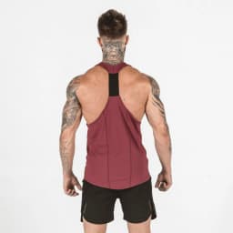 Mens Gym Stringer Tank Top – Muscle Fit Sleeveless Workout Shirt, Deep Scoop Neck Racerback for Bodybuilding & Training
