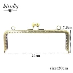 10PCS 6.5 7.5 8.5 10.5 12.5 15 18 20CM Square Metal Purse Frame for Bag DIY Handmade Kiss Lock Wedding Clutch Frame Accessory