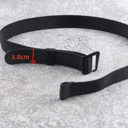 (Widened version) Aluminum alloy buckle nylon elastic waistband 3.8CM elastic belt men's hiking canvas belt extended version