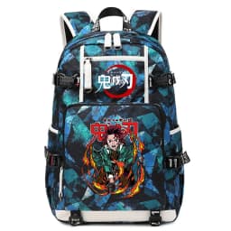 Demon Slayer Anime School Bag Large Capacity Lightweight Student Backpack for Kids Boys Girls Daily Use
