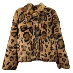 Women's Genuine Rabbit Fur Coat Stand Collar Luxury Winter Fur Outerwear