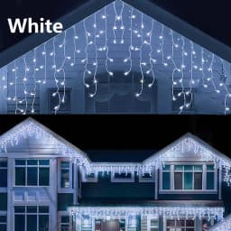 Remote Icicle String Lights LED Fairy Lights Garland For New Year Party Wedding Garden Terrace Christmas Decoration Lamps