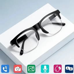 Lenovo Wireless Bluetooth Smart Sunglasses 4K Touch Control Remote Camera Video Recorder AI Translator Built-in Voice Assistant