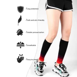 1Pair Calf Compression Sleeves Running Leg Sleeve 20-30Mmhg Socks For Shin Splint Men Women Varicose Vein Fatigue Relief