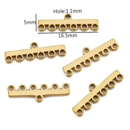 20pcs Stainless Steel Layer Clasp Bails Pendant Loops Drop Connectors 18K Fashion DIY Necklace Bracelet Jewelry Making Supplies
