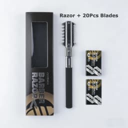 Professional Double Edge Thinning Razor for Hair Styling Stainless Steel Barber Razor with Blades for Men Women Salon Home Use