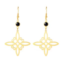 Unift Goth Stainless Steel Earring Triple Rune Moon Phase Pentagram Earrings Woman Men Vintage Jewelry Ear Piercing Witch Knot