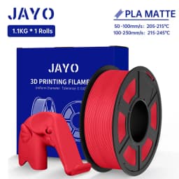 JAYO 3D Printer Filament PLA Matte 1.75MM Neatly Wound 3D Filament PLA 1.1KG Smooth Matte Finish 3D Printing Materials
