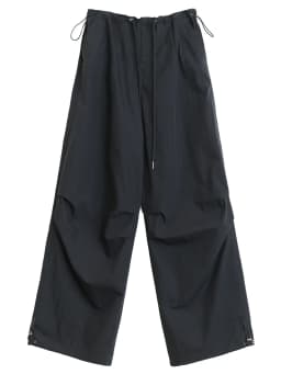 CHIC VEN Women Pants Solid Loose Casual Outdoor Workwear Female Wide Leg Trousers Drawstring Windproof Spring Autumn 2025
