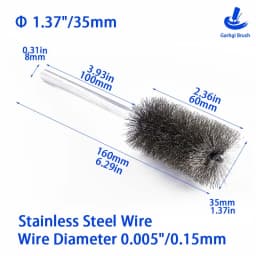 DIY Drill Brushes 50 X 150mm Stainless Steel Wire Tube Brush for Inner Diameter Deburring Polishing Cleaning Rust Removing
