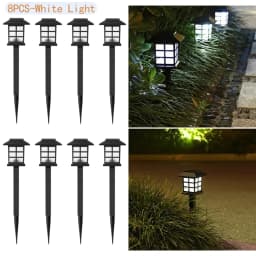 8 Pack Solar Pathway Lights Outdoor Waterproof LED for Garden Yard Patio Walkway Driveway Landscape Lawn Lamp Auto On Decor