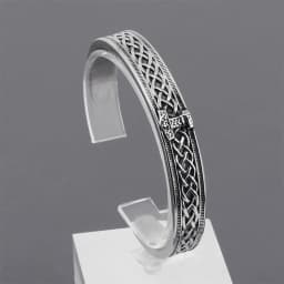 Punk Vikings Thor's Hammer Cuff Bangle Men Stainless Steel Norse Runes Celtic Knot Valknut Amulet Bracelet Scandinavian Jewelry
