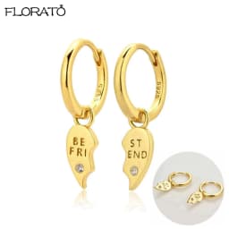 925 Sterling Silver Needle New Star/Moon Small Hoop Earrings for Women Exquisite Crystal Pendant Earrings Fashion Jewelry Gift