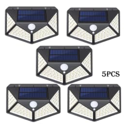 1-12 Pack Solar Lights Outdoor 100 LED Wall Lamp Motion Sensor Lights Waterproof Solar Street Light for Garden Porch Yard Garage