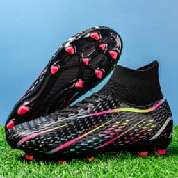 Men's Breathable FG/AG Long Nail Suitable for Training and Competition, All Season universal anti Slip Sports Football Shoes