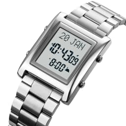 Azan Watch for Muslim Prayer with Qibla Compass Islam Al-Harameen Fajr Time Clock Include Hijri Calendar
