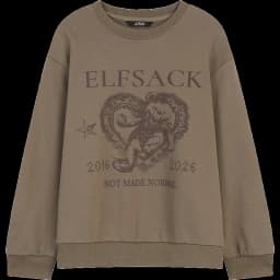 ELFSACK Women's Sweatshirt with Graphic and Slogan Print, Everyday Outdoor Top