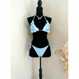 3 Pcs Shell Swimsuit Bikini with Skirt Swimwear Swimsuit Women Separates Push Up Swimwear Swimsuit Bathing Suit