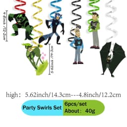 Wild Kratts Jungle Theme Birthday Party Ceremony Scene Layout Decorative Banner Spiral Honeycomb Pennant Disposable Items