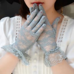 Bride Wedding Sexy Lace Breathable High Elasticity Gloves Thin Exquisite Flowers Banquet Opera Masquerade Ball Retro Style Cute
