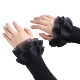 Gothic Retro Black Detachable Sleeve Fake Cuffs Multi Layer Lace Patchwork Princess Sweater Decorative Wristband Dropshipping
