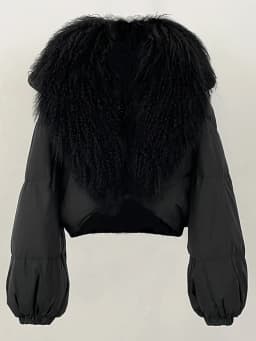 OFTBUY Fahsion Short Long Slevee Puffer Jacket New Winter Clothing Women Real Mongolia Sheep Fur Coat Real Fur Goose Down Parkas
