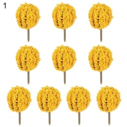 10pcs Plastic Artificial Miniature Flower Tree Scenery Railroad Decoration Building Landscape Model Accessories