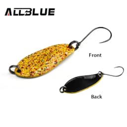 BLUX Fishing Lure 3g Mini Metal Spoon Area Trout Colorful Brass Copper Bait Freshwater Stream Tackle for Chub Perch Salmon