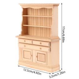 1Pcs 1:12 Dollhouse Miniature Bookcase Cabinet Model Doll Home Display Cabinets Storage Racks Mini Furniture Decor Toy