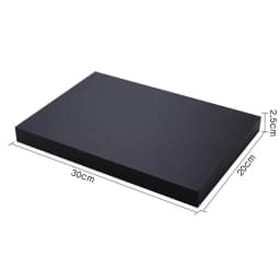 Black PU Leather Jewelry Display Riser Window Counter Top Presentation Board Organizer Showcase Collectible Necklace Holder Base