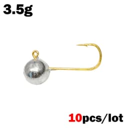OUTKIT 10pcs Mini Jig Head Hook Rockfish Exposed Head Hook Barbed Hook Trout Soft Worm Lure Jig Fishing Hook Fishing Tackle