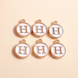 10pcs Cute Mini White Alphabet 26 Letters Charms Pendants for DIY Name Jewelry Necklace Bracelet Earrings Happy Birthday Gifts