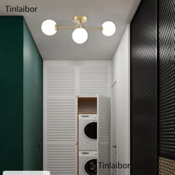 TINLAIBOR Simplicity Acrylic White Ball Ceiling Light G9 Bulbs Aisle Corridor Porch Bedroom Cloakroom Art Ceiling Lamp