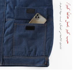 Men's Denim Workwear Cotton Jacket Winter Welding Flame Retardant Thickened Fleece Wear Resistant Cotton Coat