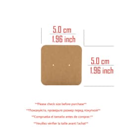 50PCS 5x5cm Square Blank Label Tags Earrings Necklace Holder Jewelry Card Packages For Small Business DIY Accessories Supplies
