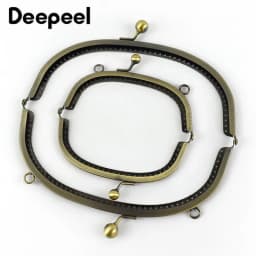 Bronze Purse Handle Semicirc Frame Purses Bags Metal Kiss Clasp Lock Sewing Handbag Handles DIY Bag Accessories