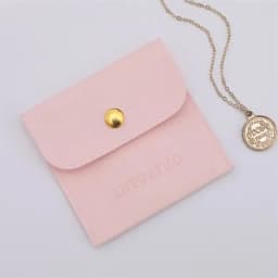 50 Personalized Logo Size Microfiber Jewelry Gift Pouch Velvet Snap Button Rings Earrings Packaging Organizer Wedding Favors Bag