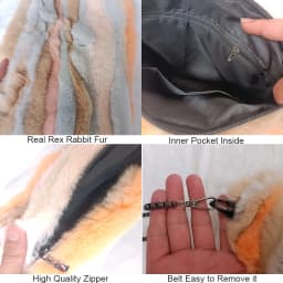 2024 Winter Mult Color Real Rex Rabbit Fur Hand Warmer Luxury Warm Sleeve Hand Tube Fashion Woman Natural Fur Handmuff